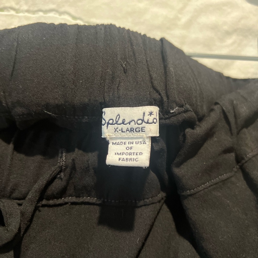 Splendid black elastic waist short rayon voile ruffle shorts size xlarge - Picture 5 of 6